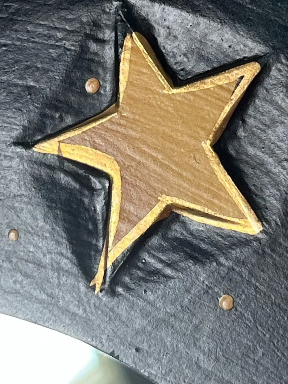 90s Y2K Crescent Moon & Stars Wall Mirror Celestial Whimsigoth EDGE PAINT WEAR